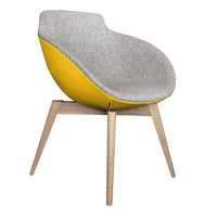 Tula lounge chair | Solid wood frame, wool covers Velito / Synergy