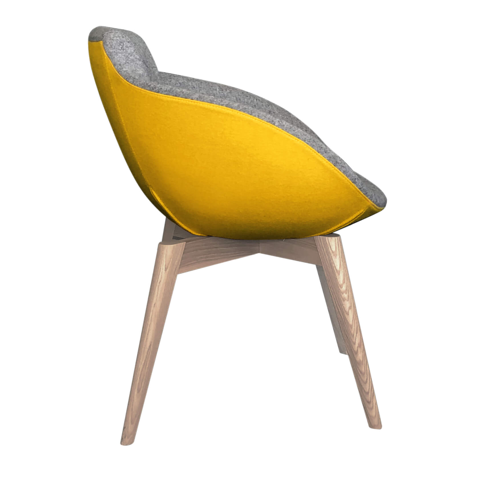 TULA Sedia da salotto | Telaio in legno massiccio, coperture di lana velio / sinergia