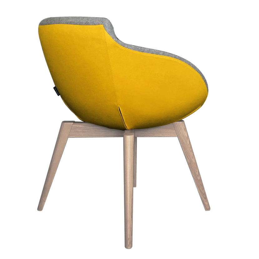 TULA Sedia da salotto | Telaio in legno massiccio, coperture di lana velio / sinergia