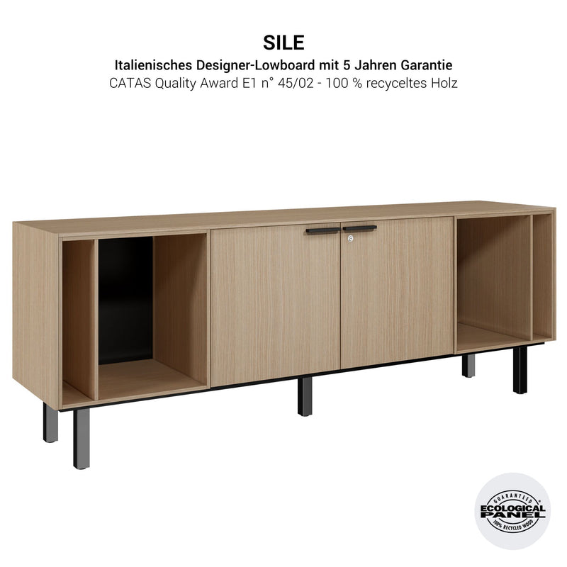 Bralco SILE Lowboard | 1 oh, 2025 x 740 mm, noix - 4 Main Image