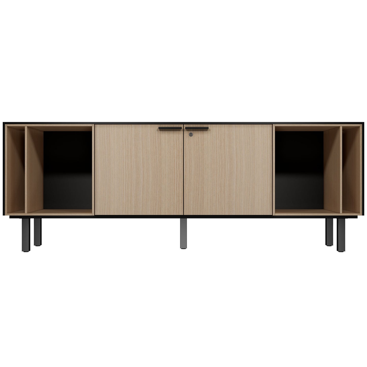 BRALCO SILE Buffet bas | 1 OH, 2025 x 740 mm, noir