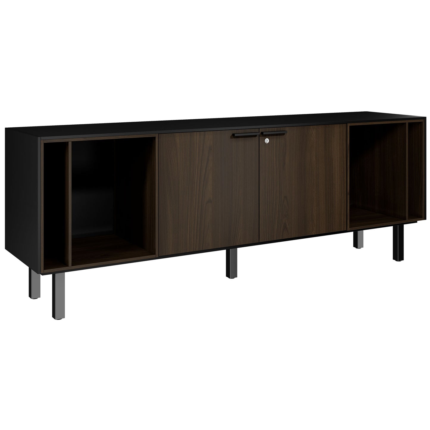 BRALCO SILE Buffet bas | 1 OH, 2025 x 740 mm, noir