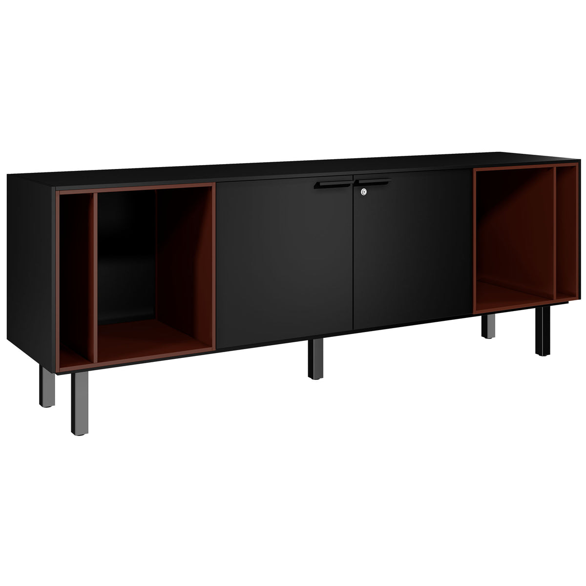 Bralco SILE Lowboard | 1 oh, 2025 x 740 mm, noir - 5 Lightbox Main Image