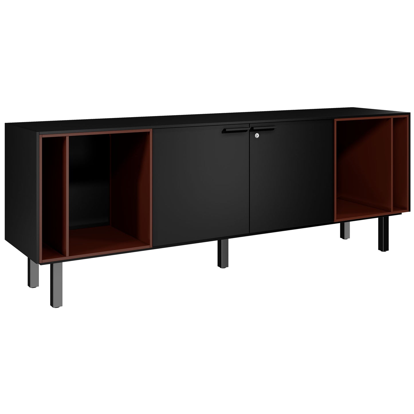 BRALCO SILE Buffet bas | 1 OH, 2025 x 740 mm, noir