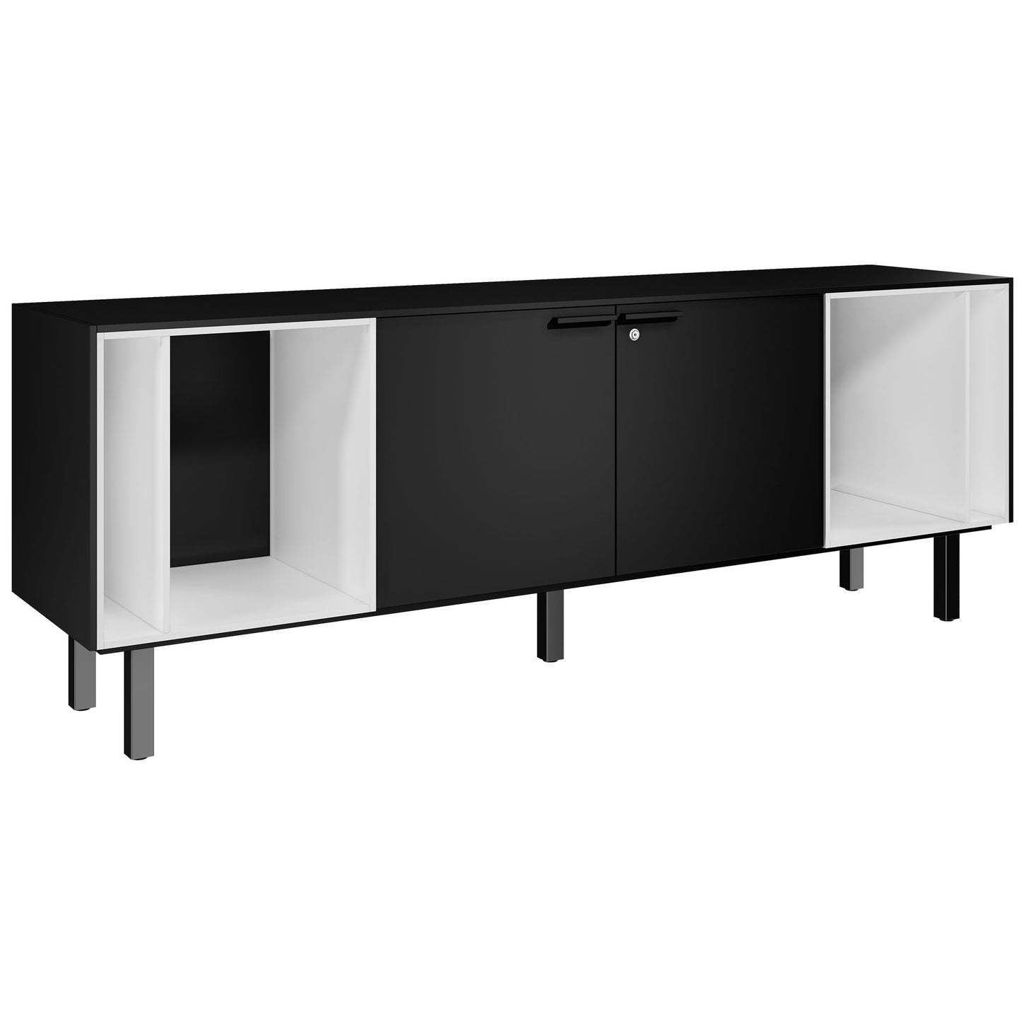 BRALCO SILE Buffet bas | 1 OH, 2025 x 740 mm, noir