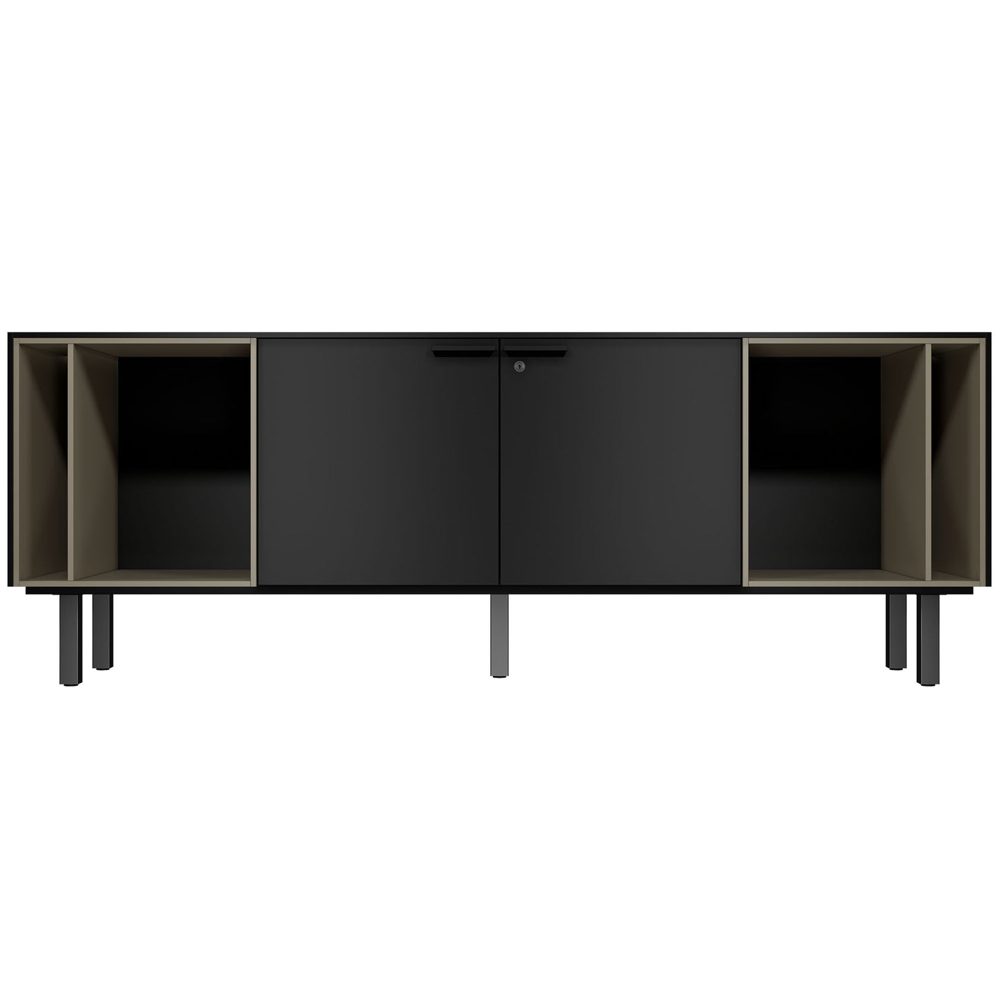 BRALCO SILE Buffet bas | 1 OH, 2025 x 740 mm, noir