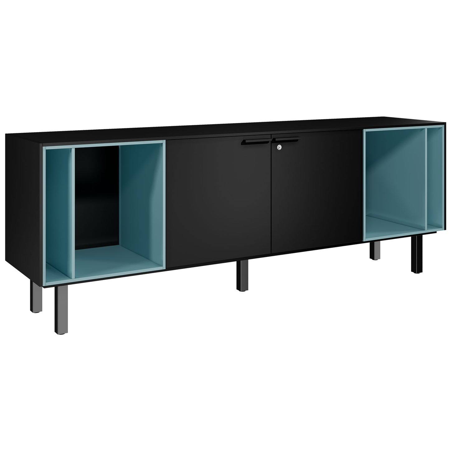 BRALCO SILE Buffet bas | 1 OH, 2025 x 740 mm, noir