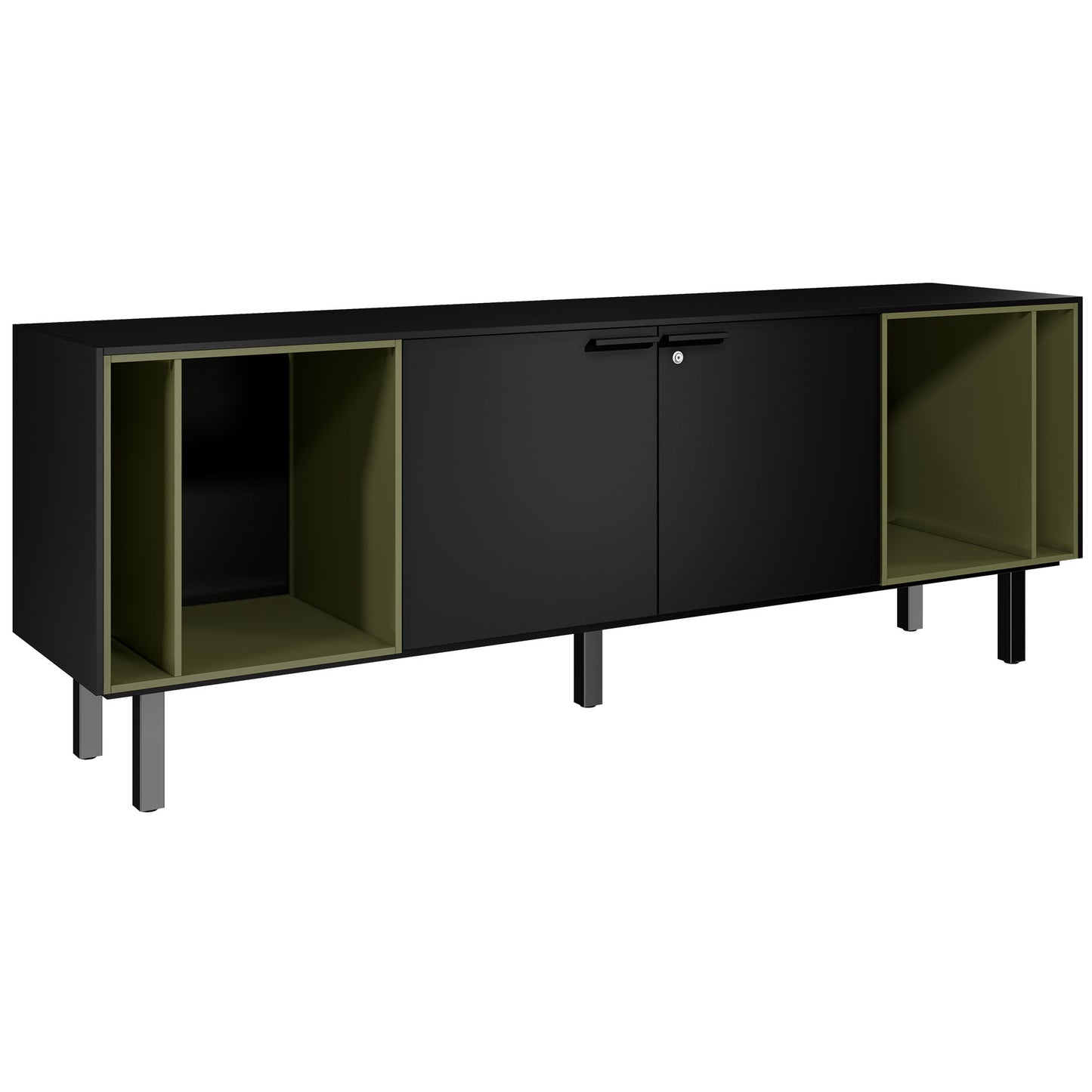 BRALCO SILE Buffet bas | 1 OH, 2025 x 740 mm, noir