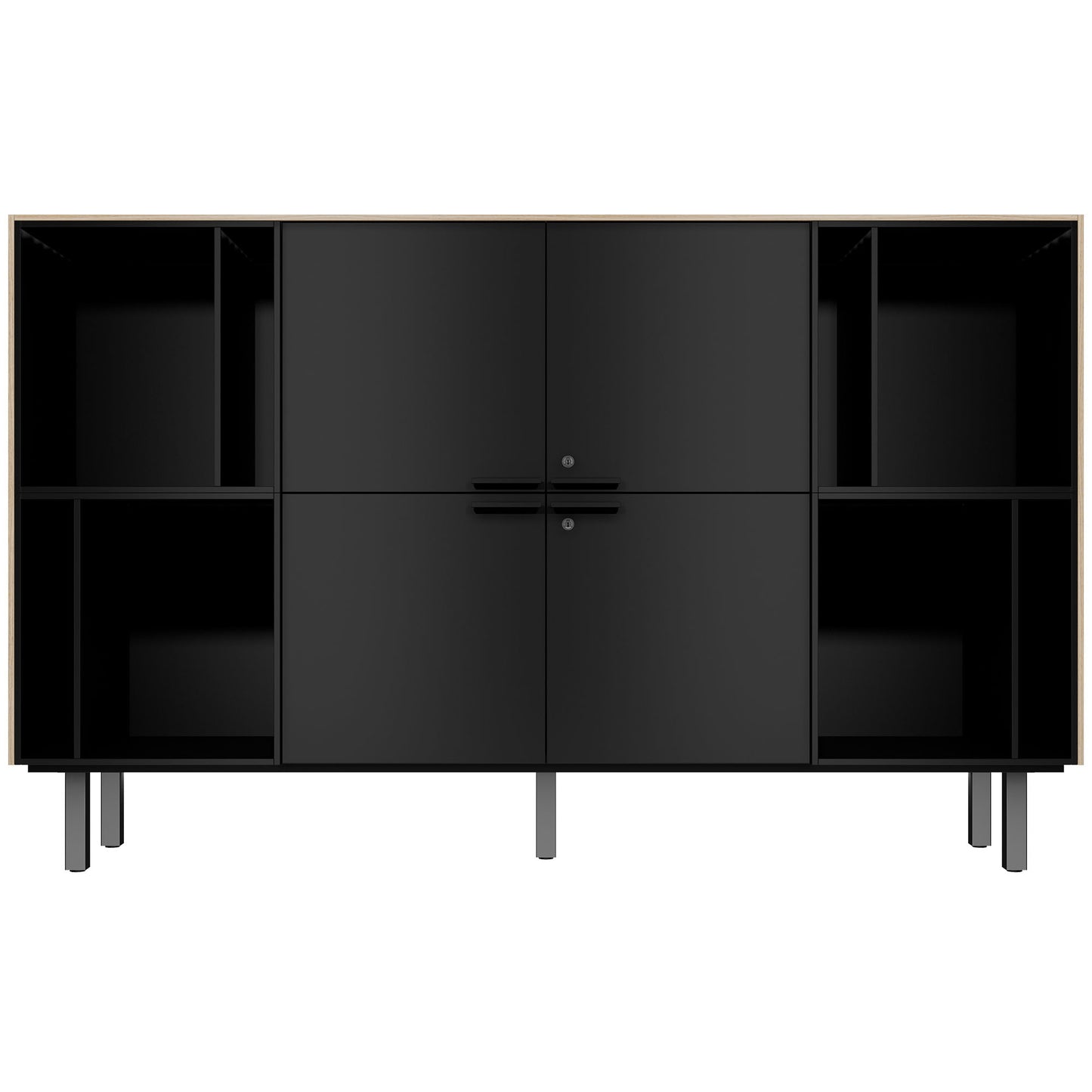 BRALCO SILE Highboard | 2 OH, 2025 x 1250 mm, Eiche