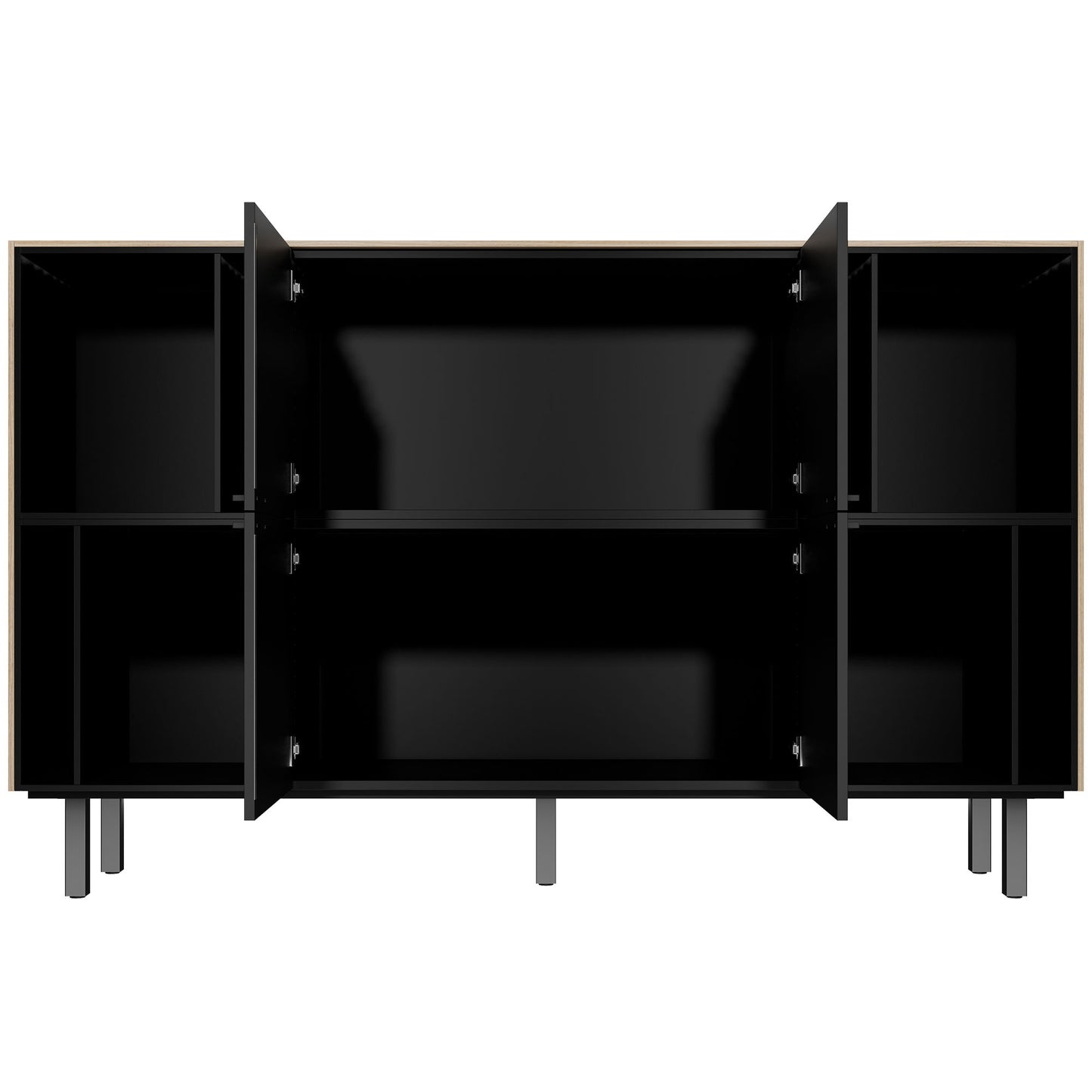 BRALCO SILE Highboard | 2 OH, 2025 x 1250 mm, Eiche
