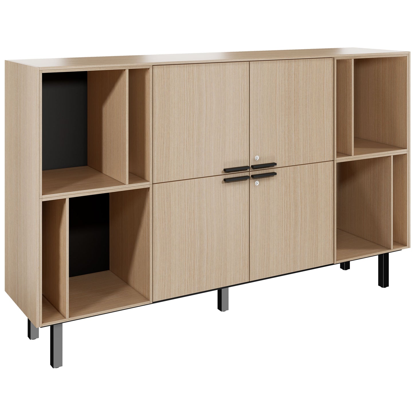 Bralco SILE Highboard | 2 oh, 2025 x 1250 mm, chêne
