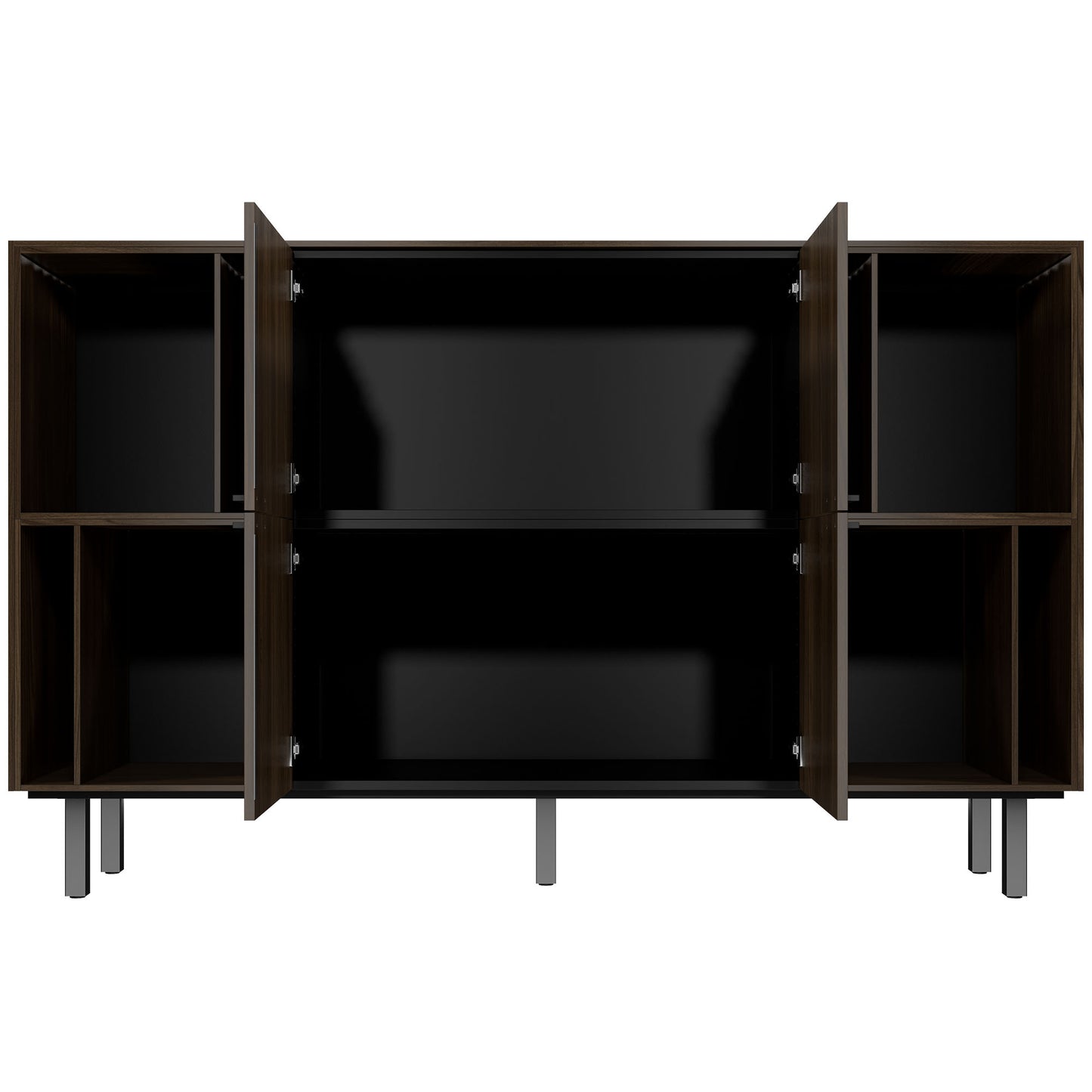 BRALCO SILE Highboard | 2 OH, 2025 x 1250 mm, Nussbaum