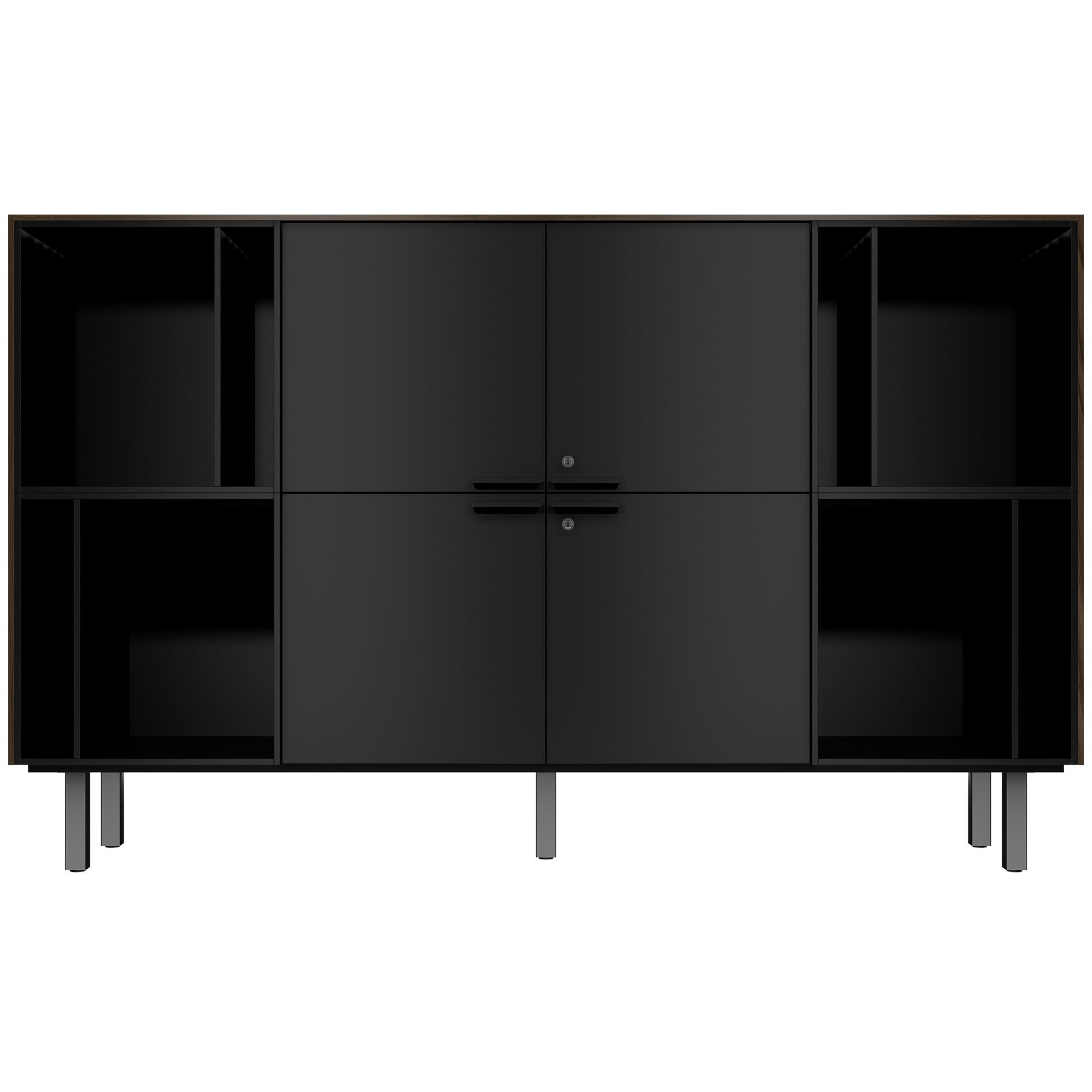 BRALCO SILE Highboard | 2 OH, 2025 x 1250 mm, Nussbaum