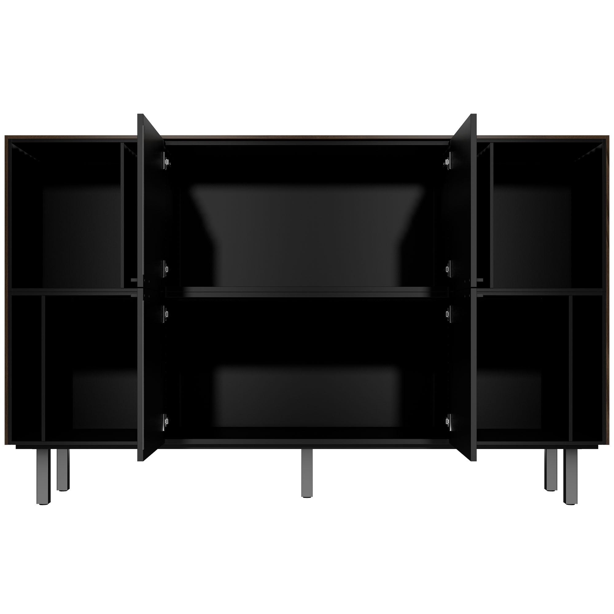 BRALCO SILE Highboard | 2 OH, 2025 x 1250 mm, Nussbaum