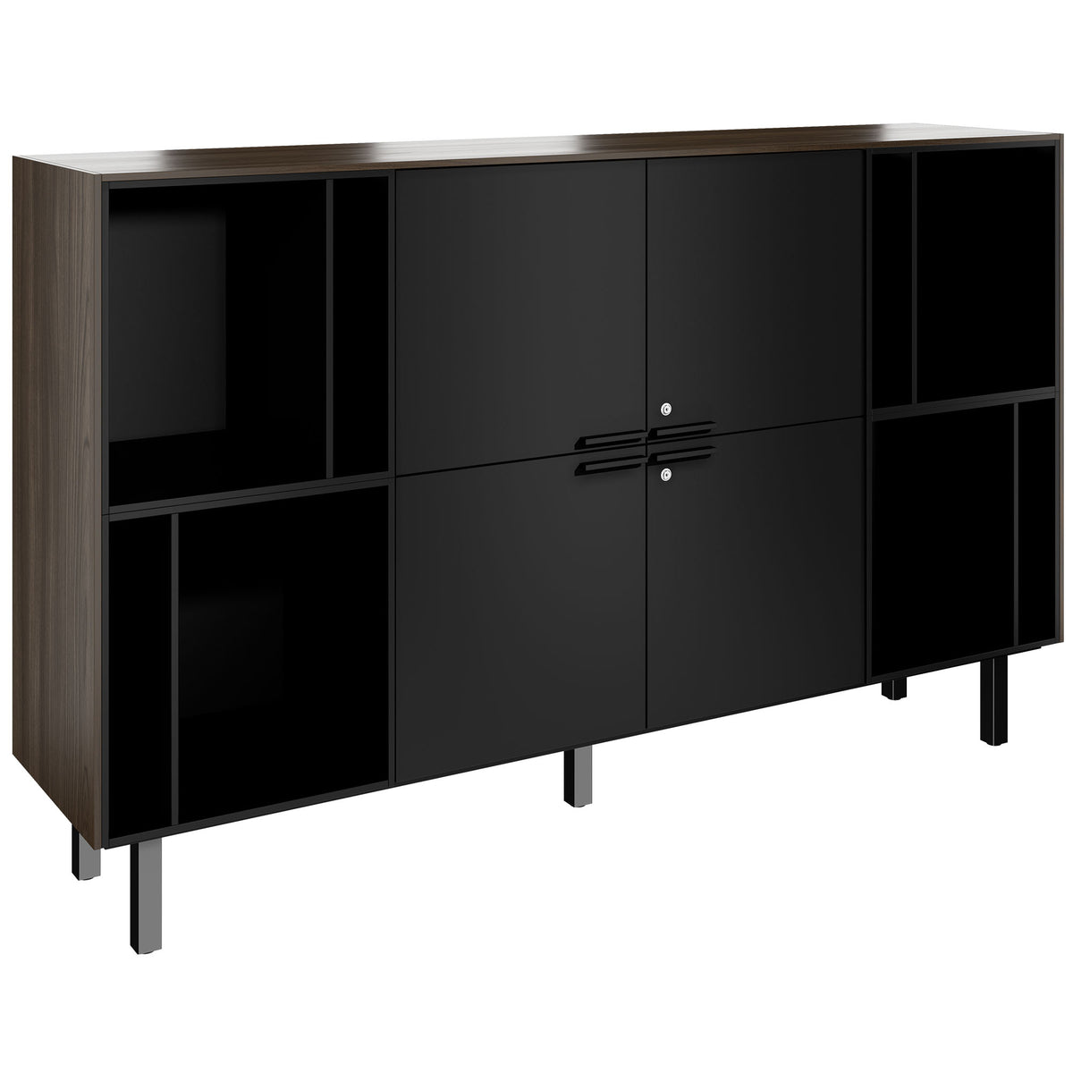 BRALCO SILE highboard | 2 OH, 2025 x 1250 mm, walnut - 1 Lightbox Main Image