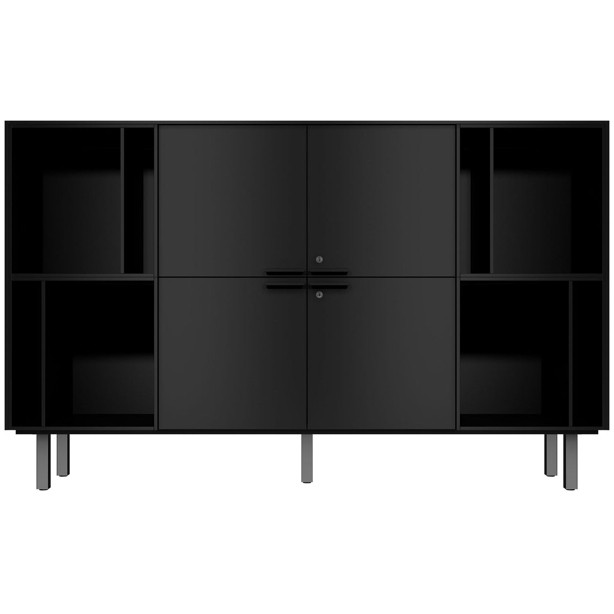 BRALCO SILE Highboard | 2 OH, 2025 x 1250 mm, Nero  - 2 Lightbox Main Image