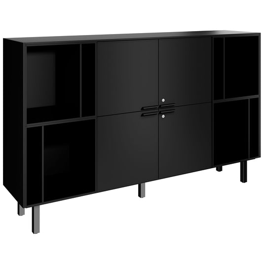 BRALCO SILE highboard | 2 OH, 2025 x 1250 mm, black