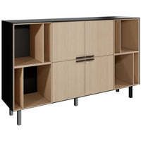 BRALCO SILE Highboard | 2 OH, 2025 x 1250 mm, Schwarz