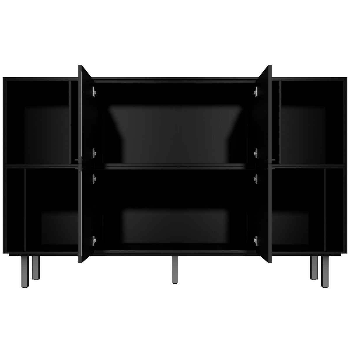 BRALCO SILE Highboard | 2 OH, 2025 x 1250 mm, Nero  - 3 Lightbox Main Image