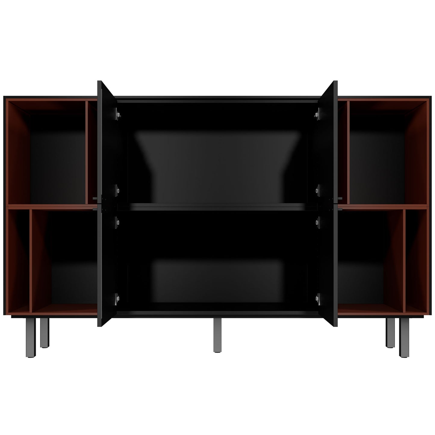 BRALCO SILE Highboard | 2 OH, 2025 x 1250 mm, Schwarz