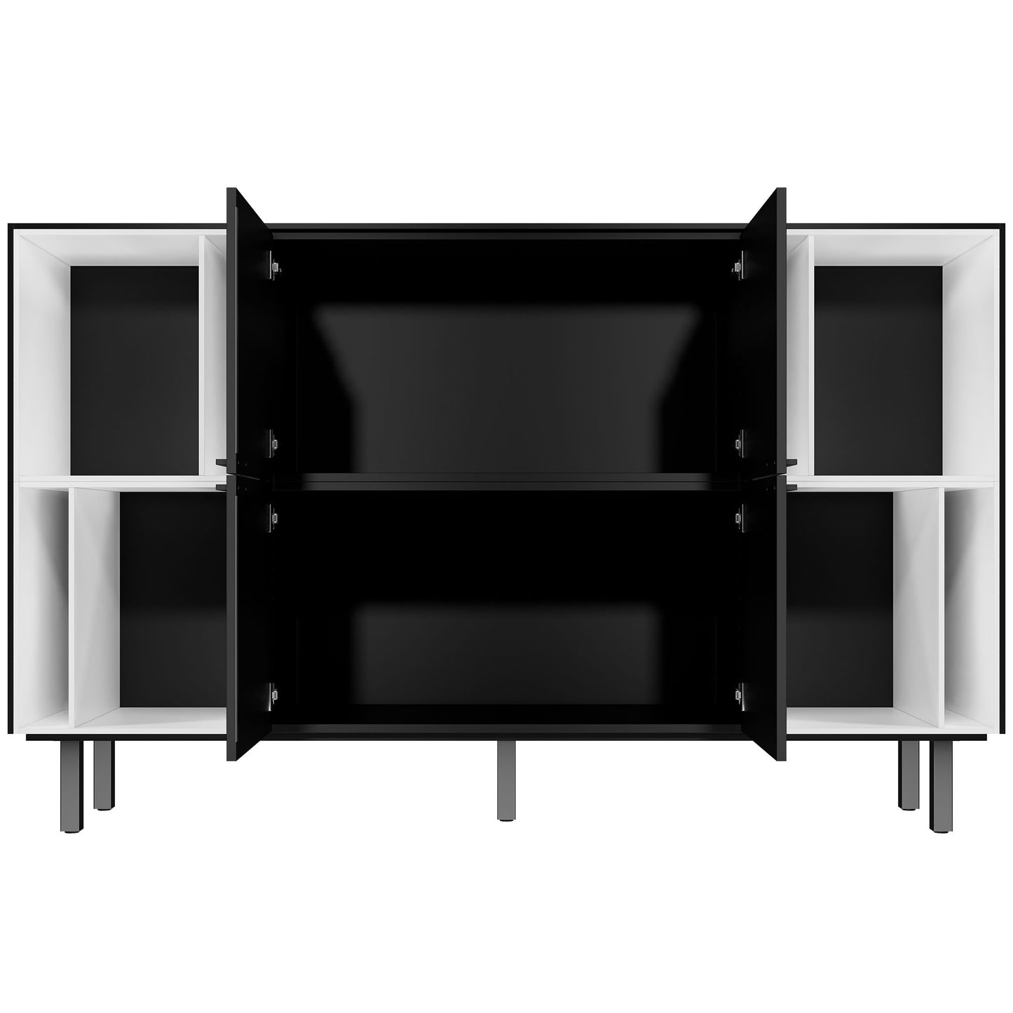 Bralco SILE Highboard | 2 oh, 2025 x 1250 mm, nero