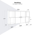 BRALCO SILE Highboard | 2 OH, 2025 x 1250 mm, Nero  - 12 Thumbnail Image