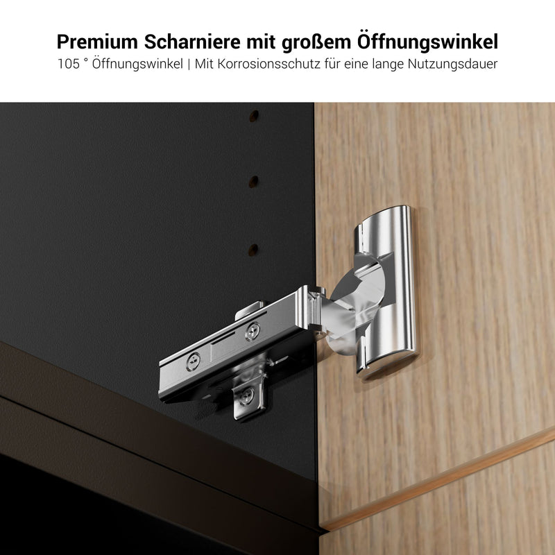 BRALCO SILE Highboard | 2 OH, 2025 x 1250 mm, Nero  - 10 Main Image