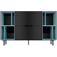 BRALCO SILE Highboard | 2 OH, 2025 x 1250 mm, Schwarz