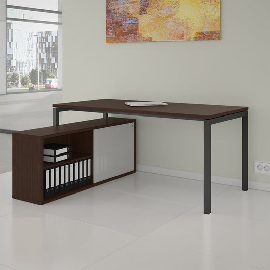 Buffet bas NOVA | 1,5 OH, 1382 x 570 mm, noyer