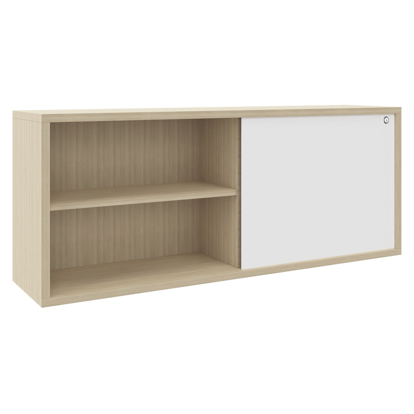 Buffet bas NOVA | 1,5 OH, 1382 x 570 mm, cendre de sable