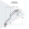 MASTER Monitorhalter | Gasfederunterstützung, 148-445 mm - 4 Thumbnail Image