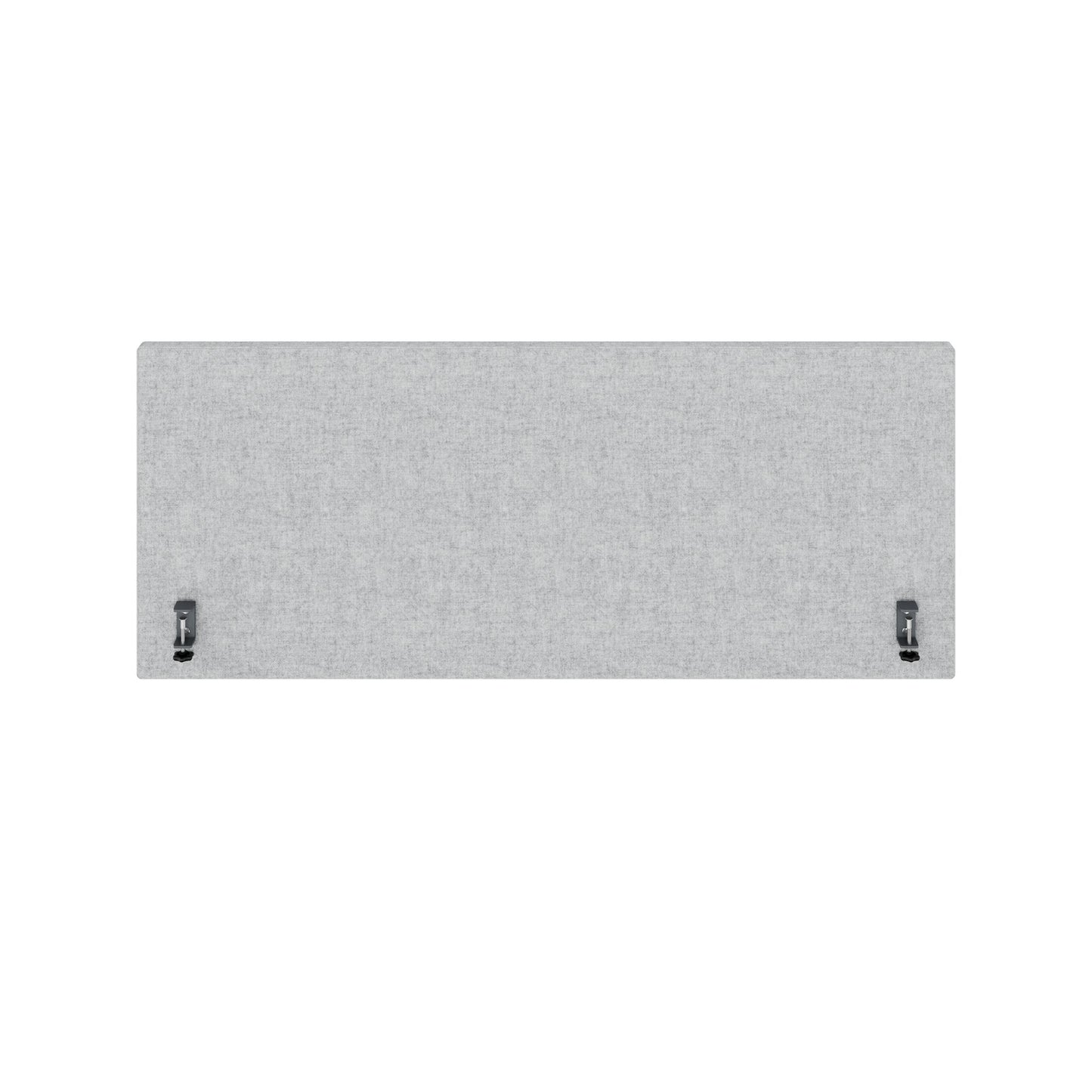 Cloison de table acoustique MILA | 1600 - 2000 mm, hauteur 650 mm, VELITO gris clair chiné