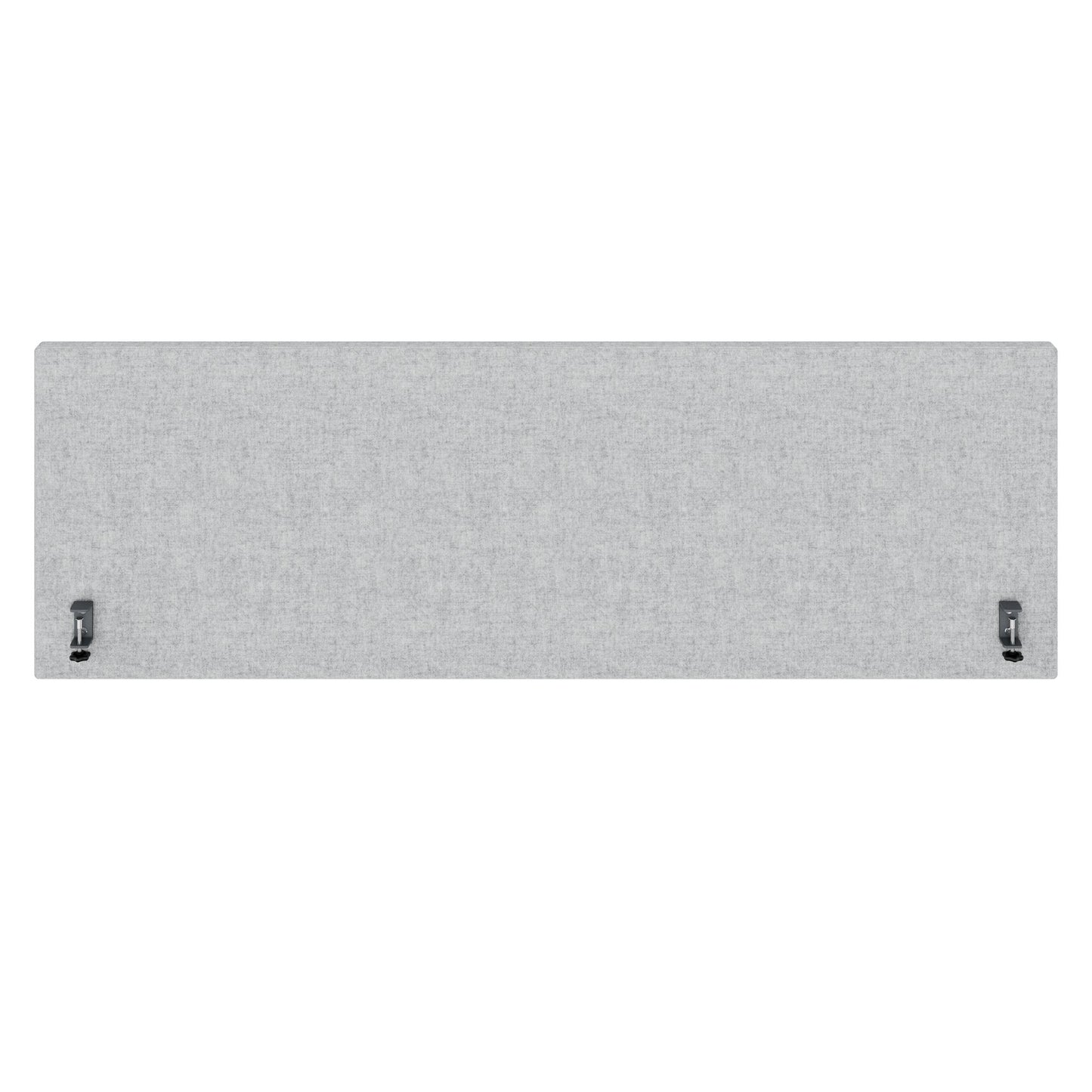 Cloison de table acoustique MILA | 1600 - 2000 mm, hauteur 650 mm, VELITO gris clair chiné