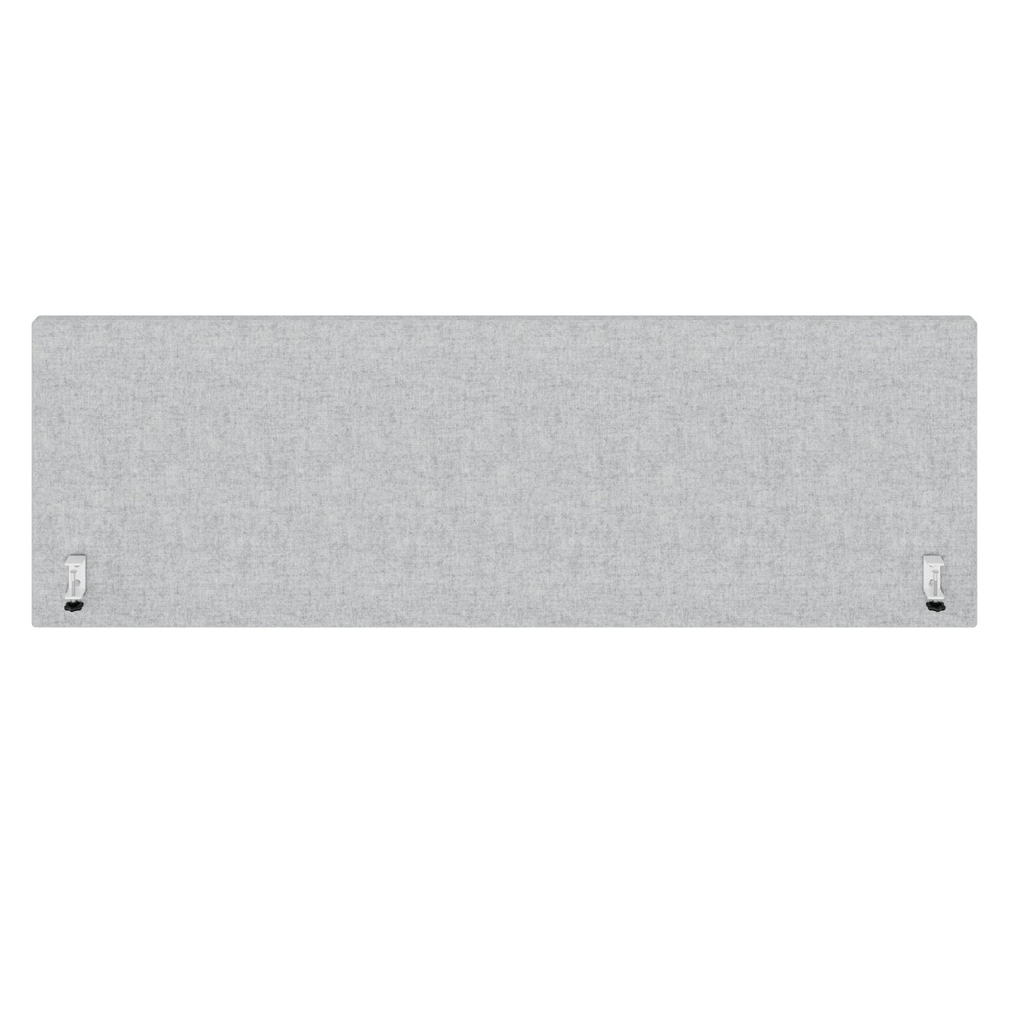 Cloison de table acoustique MILA | 1600 - 2000 mm, hauteur 650 mm, VELITO gris clair chiné