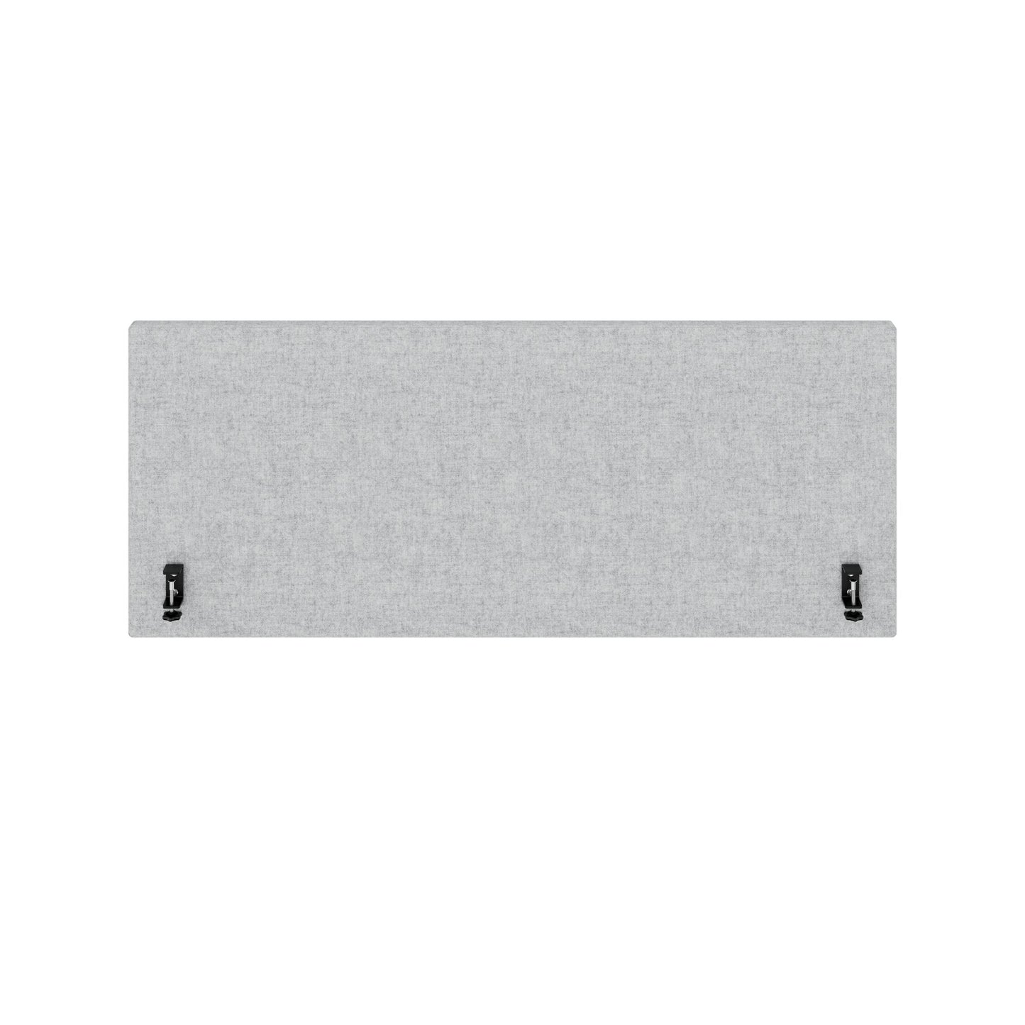 Cloison de table acoustique MILA | 1600 - 2000 mm, hauteur 650 mm, VELITO gris clair chiné