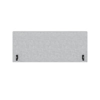 Cloison de table acoustique MILA | 1600 - 2000 mm, hauteur 650 mm, VELITO gris clair chiné