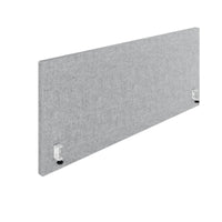 Cloison de table acoustique MILA | 1600 - 2000 mm, hauteur 650 mm, VELITO gris clair chiné