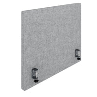 Panneau latéral de séparation pour table acoustique MILA | 650 mm de hauteur, VELITO gris clair chiné