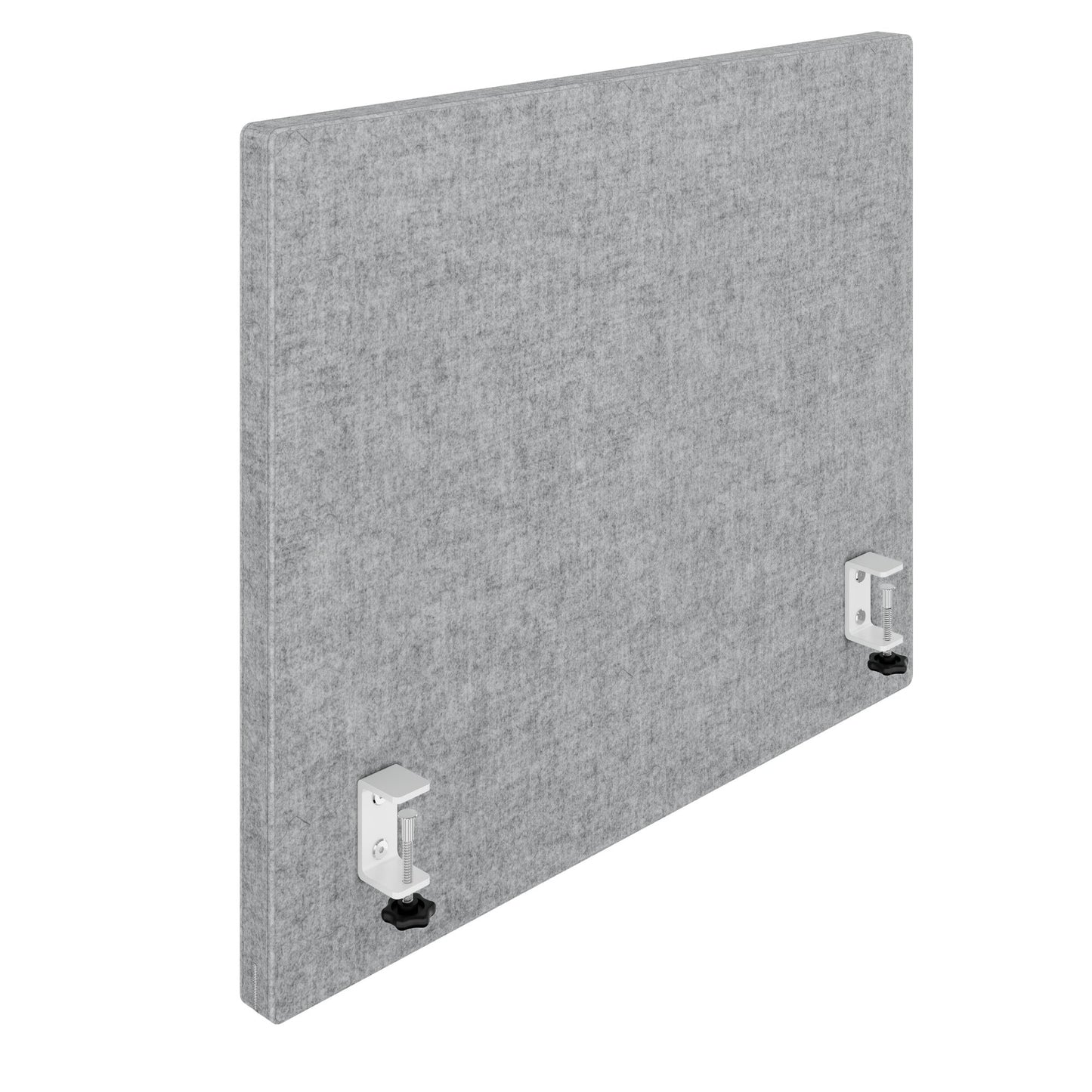 Panneau latéral de séparation pour table acoustique MILA | 650 mm de hauteur, VELITO gris clair chiné