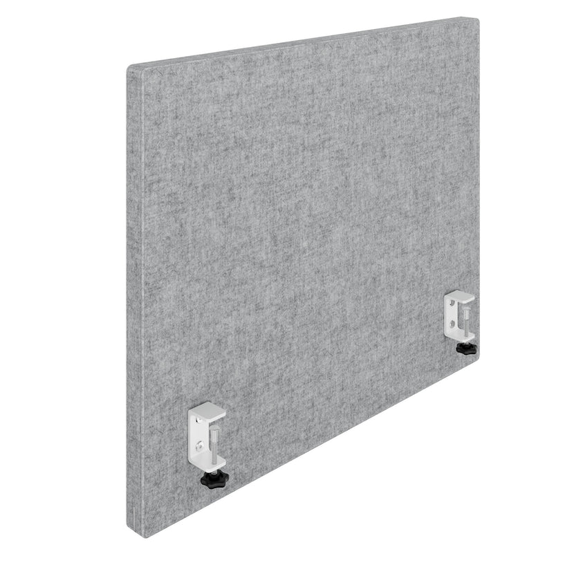MILA acoustic table partition side panel | 650 mm high, VELITO light gray mottled