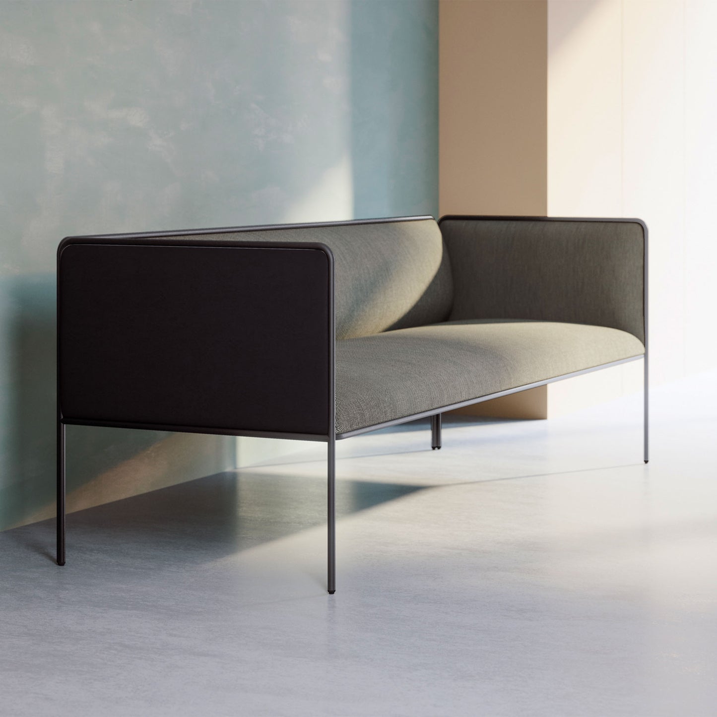 MITEA Sofa | 4-Fuß-Gestell, feste Armlehnen, 2- oder 3-Sitzer
