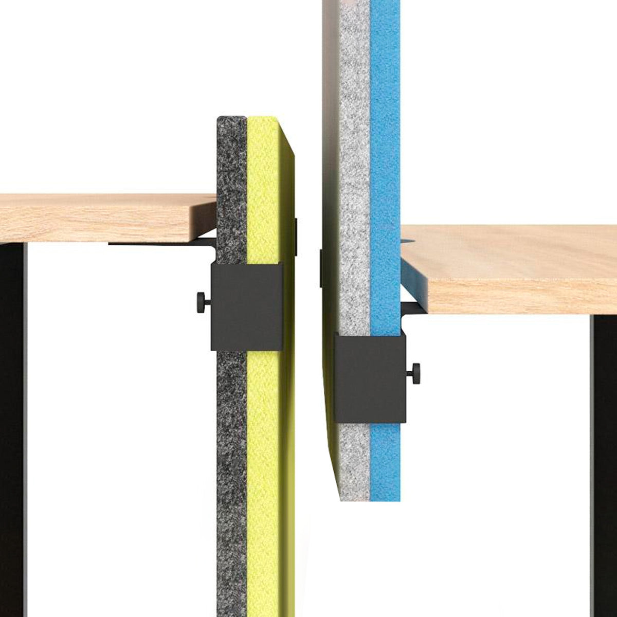 MODUS Akustik-Tischtrennwand | 740 mm hoch