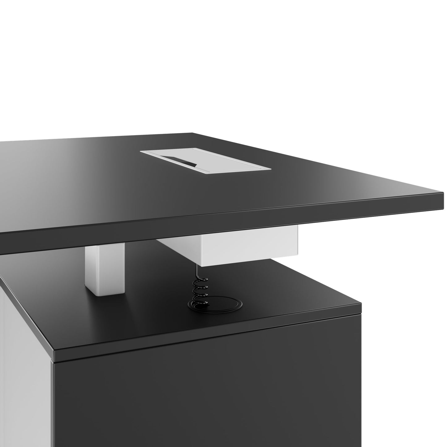 MOTION 2-Motoren-Schreibtisch mit Sideboard | Elektrisch höhenverstellbar, 2000 x 1800 mm, Anthrazit