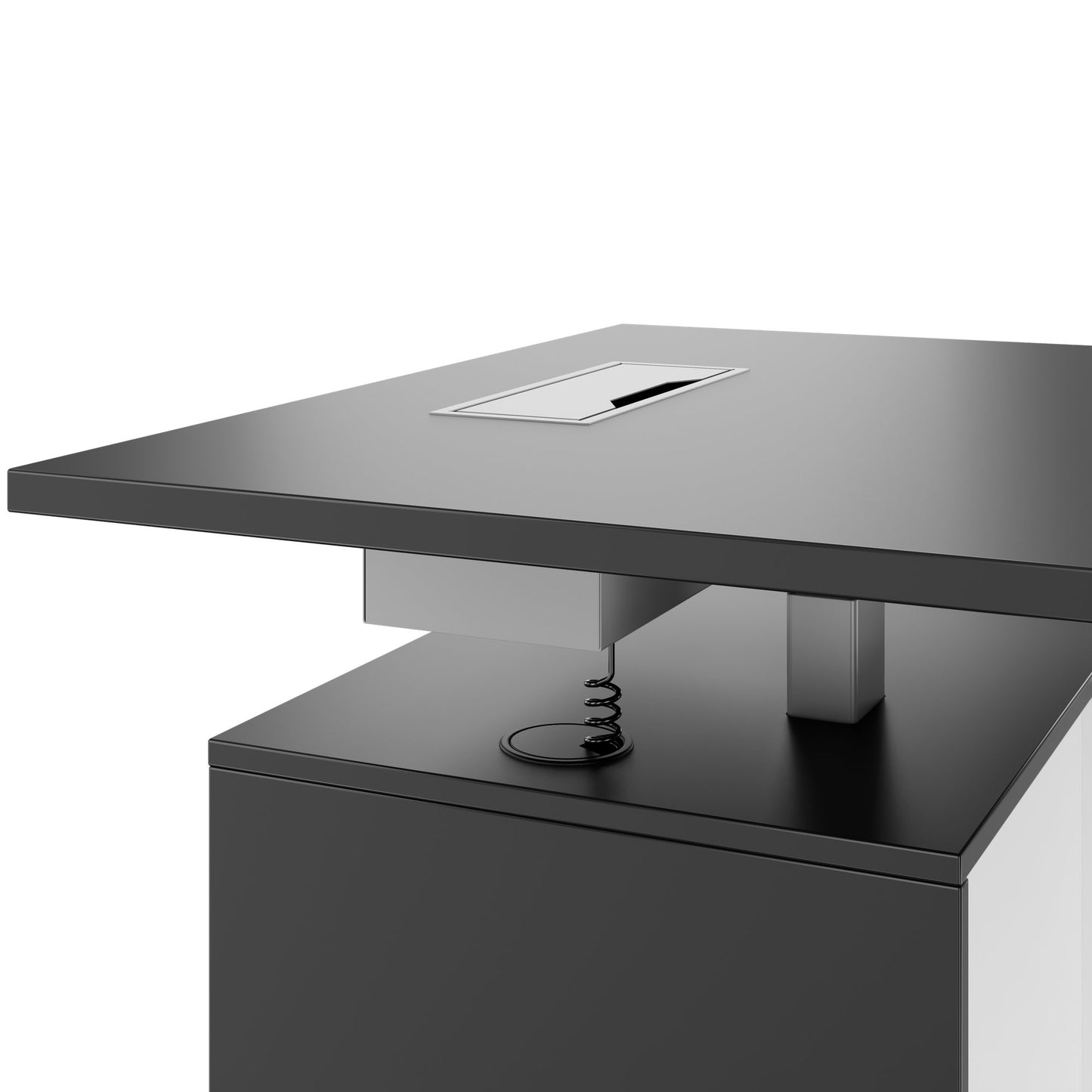 MOTION 2-Motoren-Schreibtisch mit Sideboard | Elektrisch höhenverstellbar, 2000 x 1800 mm, Anthrazit