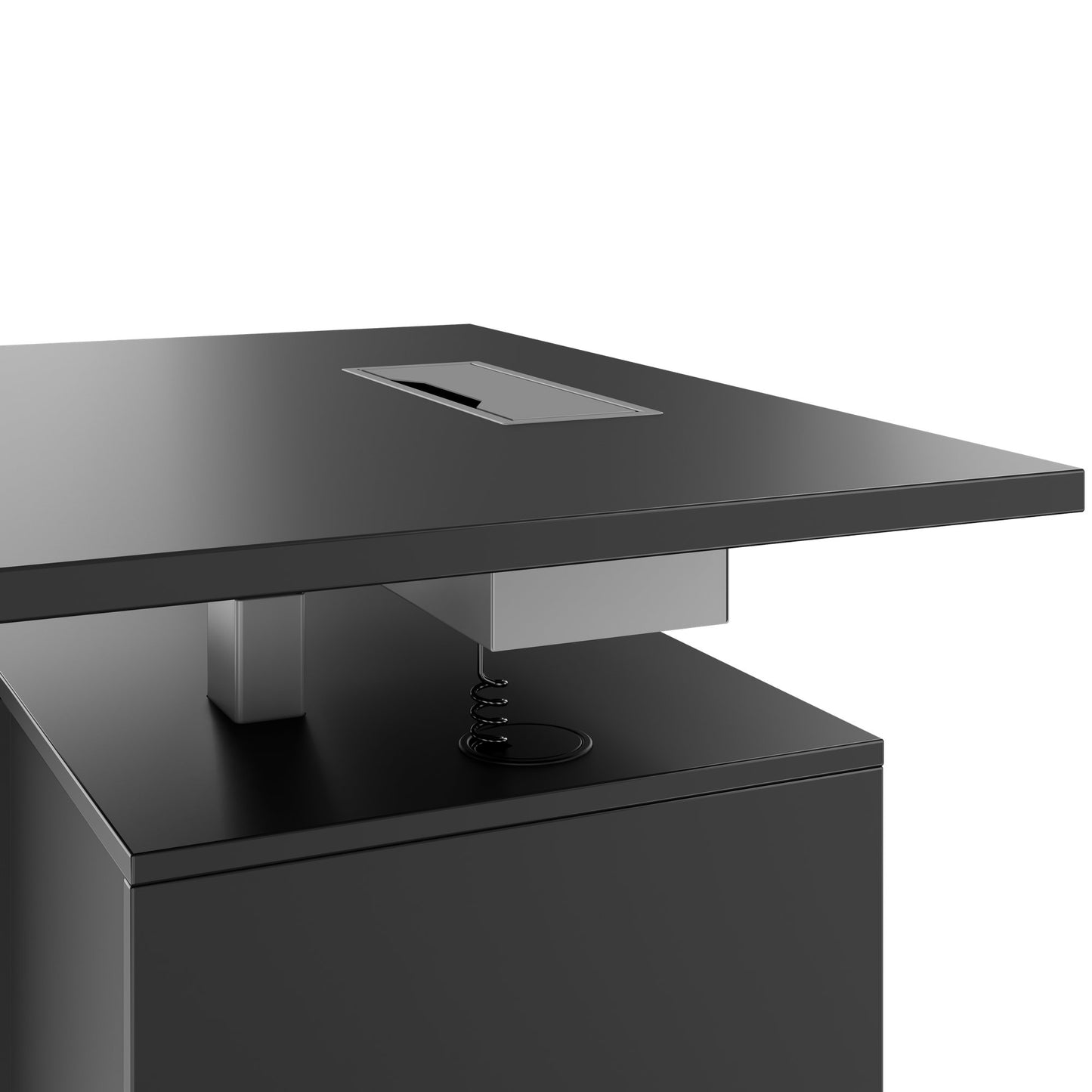 MOTION 2-Motoren-Schreibtisch mit Sideboard | Elektrisch höhenverstellbar, 2000 x 1800 mm, Anthrazit
