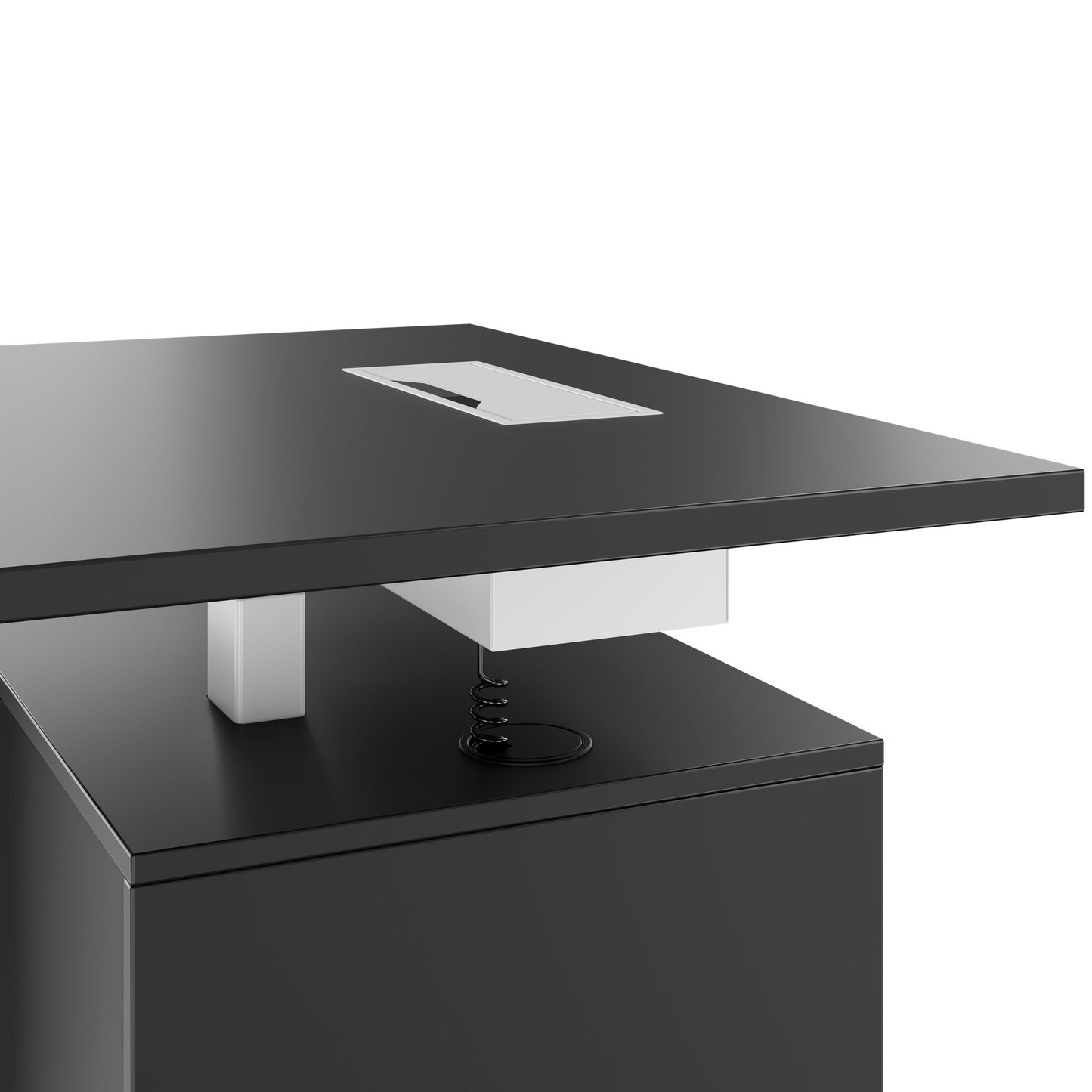 MOTION 2-Motoren-Schreibtisch mit Sideboard | Elektrisch höhenverstellbar, 2000 x 1800 mm, Anthrazit