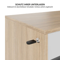MOTION 2-Motoren-Schreibtisch mit Sideboard | Elektrisch höhenverstellbar, 2000 x 1800 mm, Anthrazit