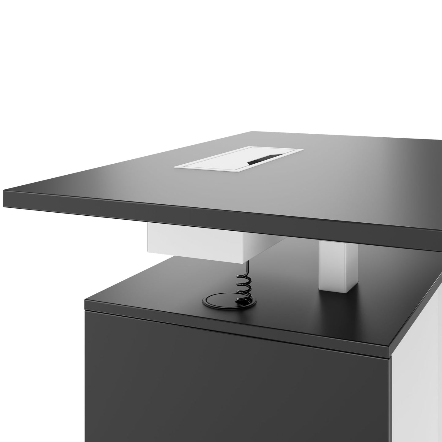 MOTION 2-Motoren-Schreibtisch mit Sideboard | Elektrisch höhenverstellbar, 2000 x 1800 mm, Anthrazit