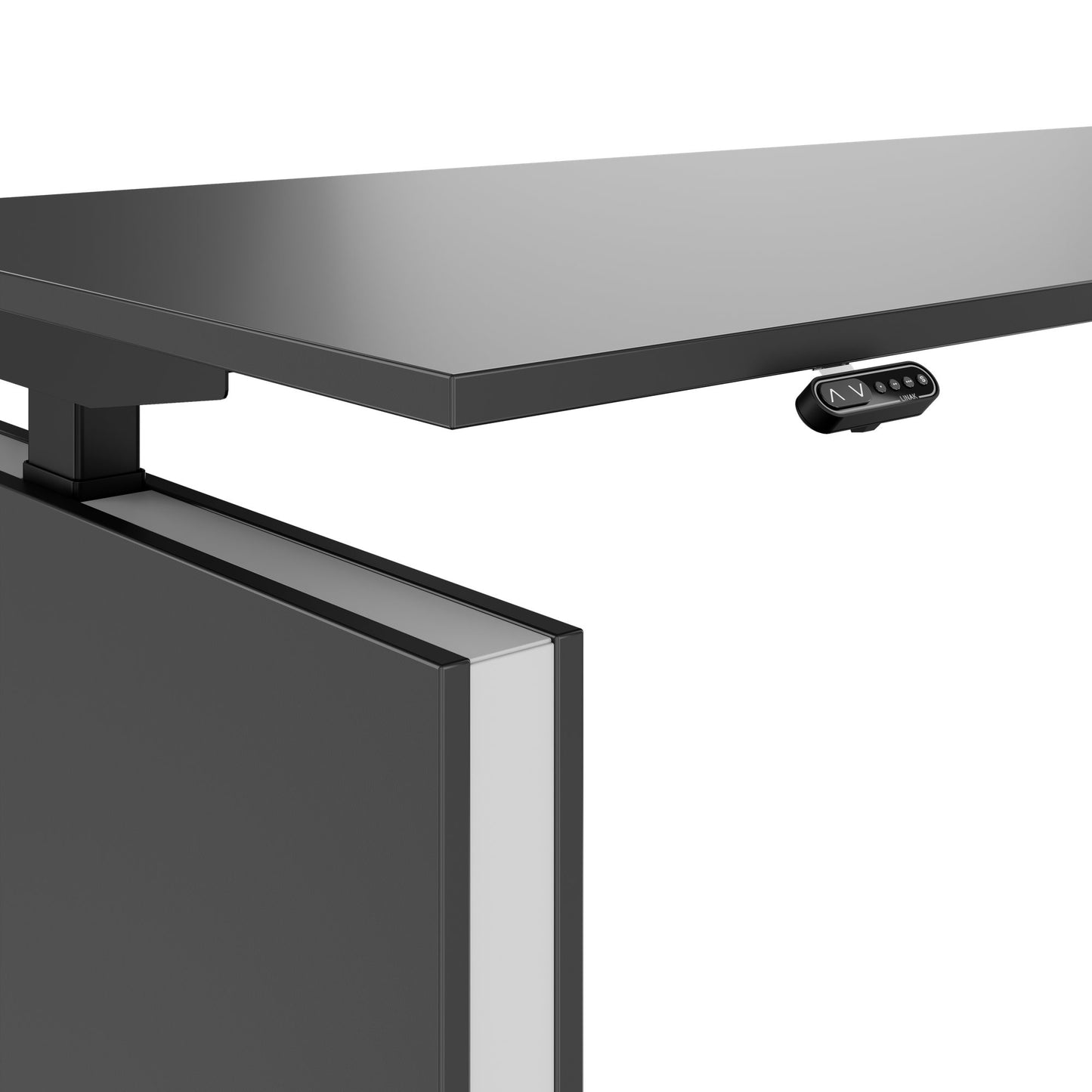 MOTION 2-Motoren-Schreibtisch mit Sideboard | Elektrisch höhenverstellbar, 2000 x 1800 mm, Anthrazit