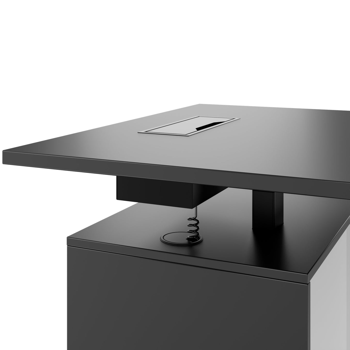 MOTION 2-Motoren-Schreibtisch mit Sideboard | Elektrisch höhenverstellbar, 2000 x 1800 mm, Anthrazit